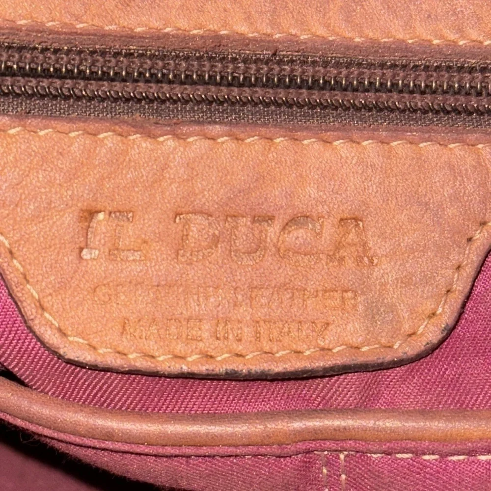 Il Duca Made In Italy Brown Leather Hobo Bag
